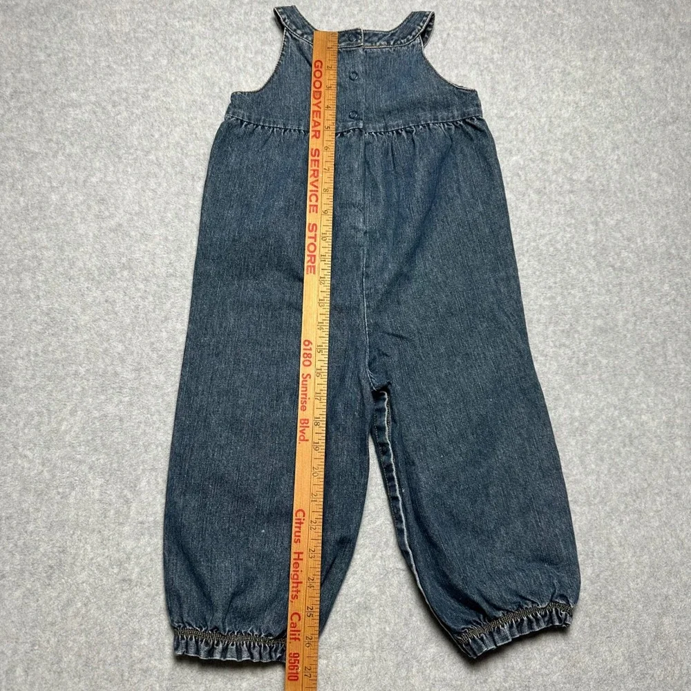 Gymboree Vintage Toddler Girls Denim Floral Harvest Overalls 2T 2006